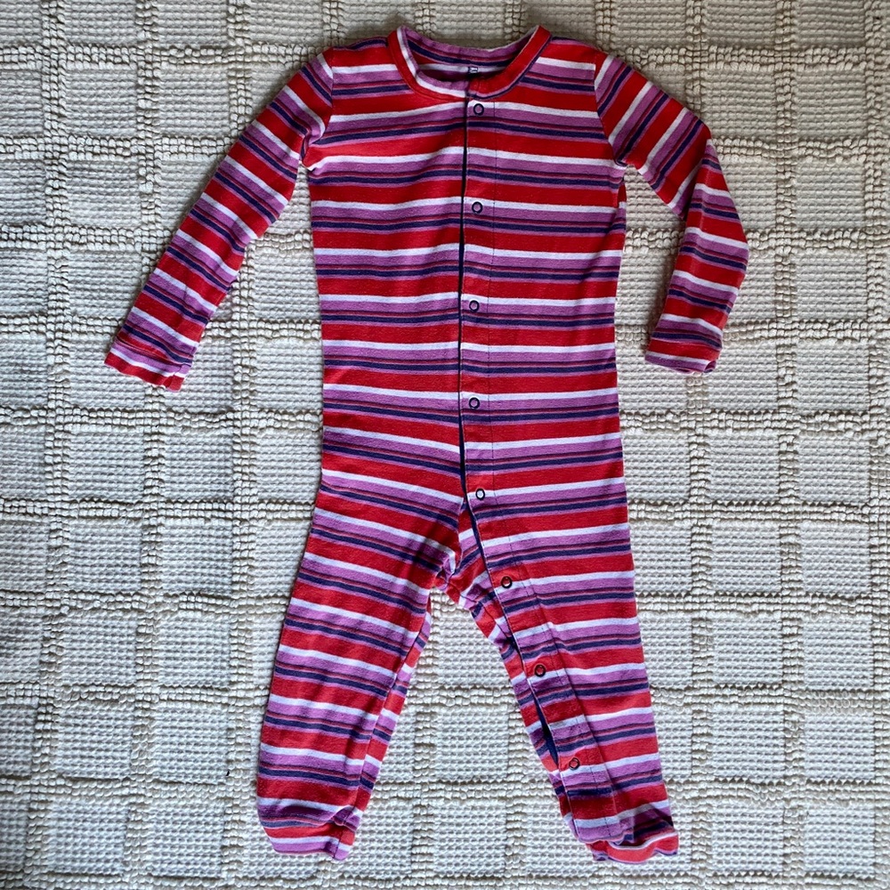 Colored Organics striped long sleeve bodysuit
